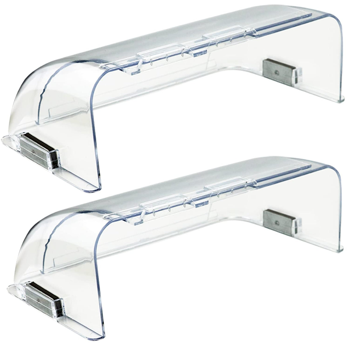 Binazon Heating & Air Vent Deflector for Vents, Sidewall, Ceiling, Floor Registers - Adjust Between 9"-14", Magnetic Vent Covers for Air Conditioning, Heat, AC, Floor, Under Furniture (2 Pack Clear)
