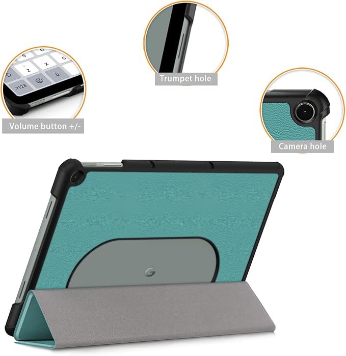 Case for Google Pixel Tablet 11inch 2023 Release Folio Slim Cover Lightweight Hard Shell Protective Case with Multi-Angle StandBlack