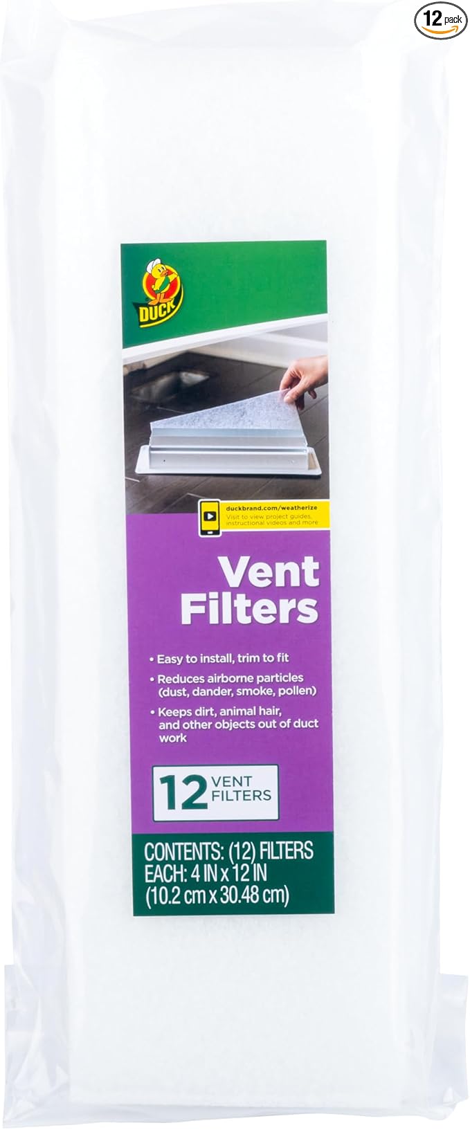 Duck Brand Air Vent Filters, Pollen and Trap Debris in your Ventilation System