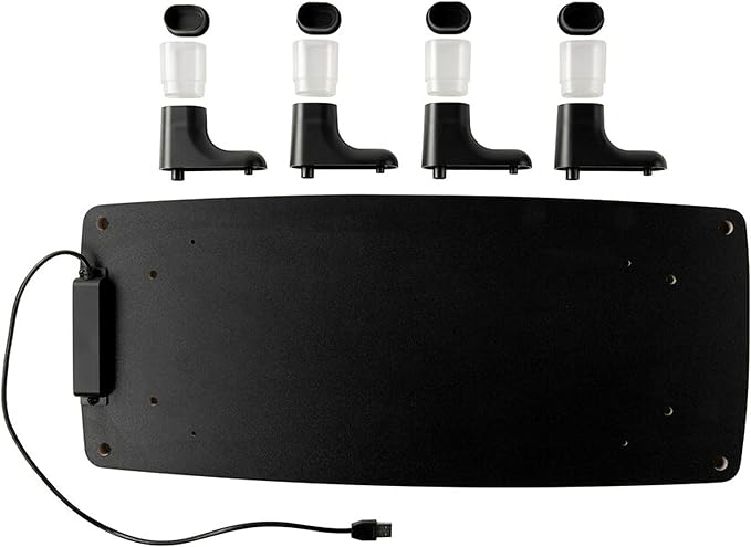 3M Adjustable Monitor Stand with 4-Port USB Hub, Black, Great for Computer Monitors, Laptops, TVs, Speakers, Printers and More