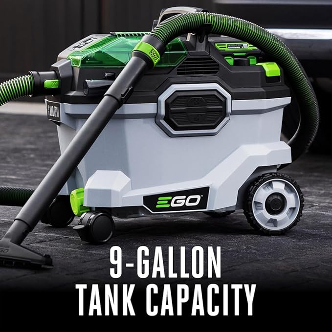 EGO Power+ Shop Vacuum Wet Dry, Car Vac, Portable Cordless Cleaner, 9 Gallon 110 CFM, Battery and Charger Not Included - WDV0900