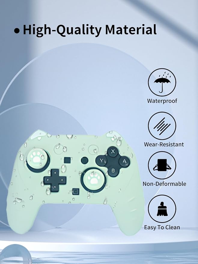 Case for Nintendo Switch 2 Pro ControllerUYRUREL Premium Sillence MaterialShock-Absorbing and Anti Drop Protection Soft Shellwith Stickers and Thumb GripsBlack.