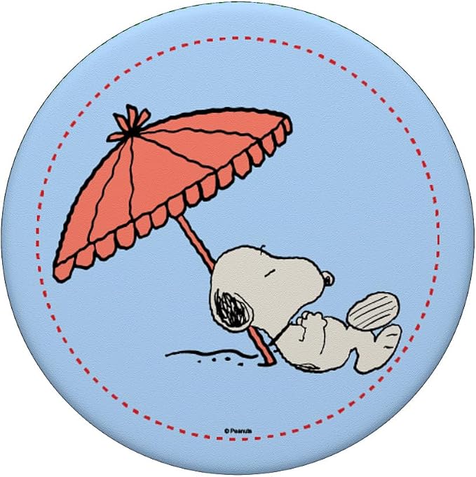 Peanuts - Snoopy Sleeping Under Beach Umbrella PopSockets Adhesive PopGrip
