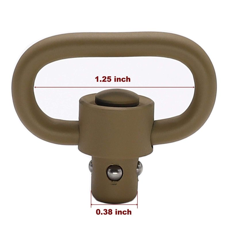 GOODTAC 2PCS 1.25'' Push Button QD Sling Swivel Heavy Duty Quick Detachable_Tan Pro…