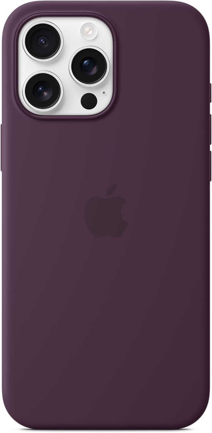 Apple iPhone 16 Pro Max Silicone Case with MagSafe and Camera Control: Lightweight Phone Case, Wireless Charging Compatible, Smooth Matte Finish; Plum