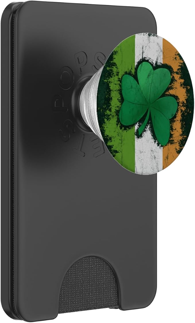 Distressed Irish Flag Shamrock Lucky Clover St Patricks PopSockets Adhesive PopGrip