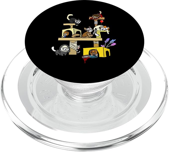 Horror Movies Cat Gifts for Cat Lovers Halloween Costumes PopSockets Standard PopGrip