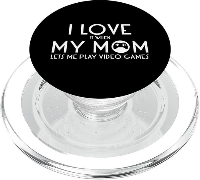 Teen Boy Gift Video Games I Love My Mom PopSockets Adhesive PopGrip