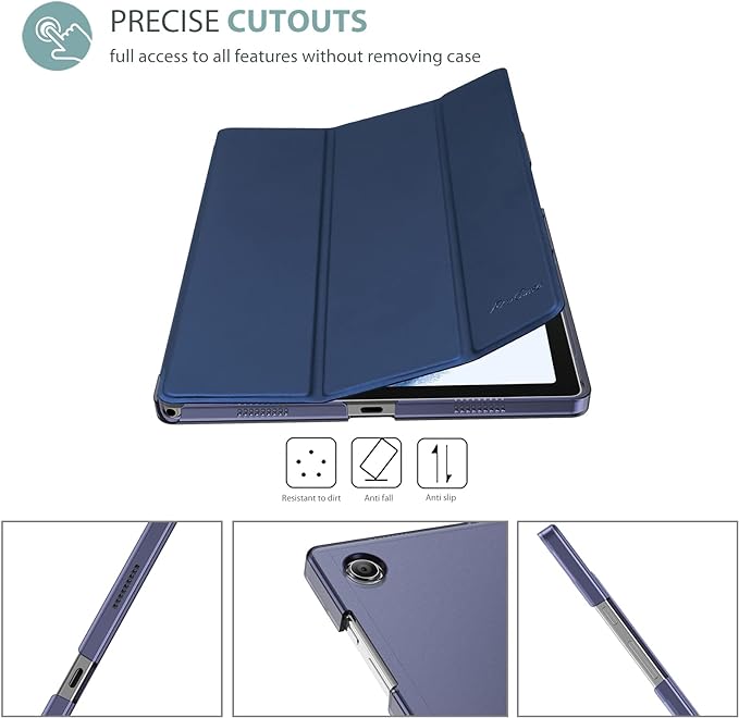 ProCase Smart Case for Galaxy Tab A8 10.5 Slim Stand Hard Back Shell Protective Smart Cover Case for Galaxy Tab A8 10.5 Inch 2022 SM-X200 X205 X207 -Black