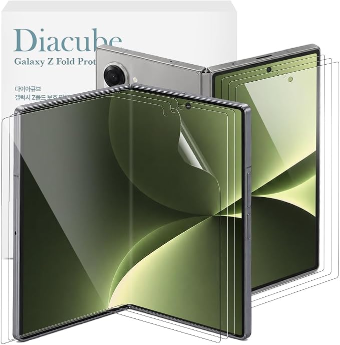 [3+3] for Samsung Galaxy Z Fold 3 Clear TPU+EPU Screen Protector [3 Pack Inside + 3 Pack Front] HD Clarity for Ultimate Protection Self-Healing Easy Installation with Alignment Jig