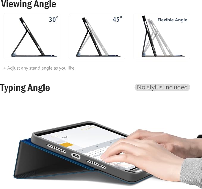 Antbox Case for iPad mini 7 A17 Pro for iPad mini 7th/6th Generation | Built-in Pencil Holder Vegan Leather Smart Cover with Auto Sleep/Wake Stand Function