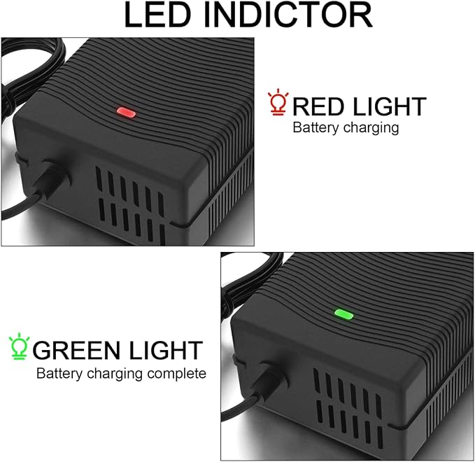 YASCO 54.6V 2A Wall Power Charger for for 48V Lithium Material Power 5.5mm DC Connector for 2.5mm/2.1mm (DC Connector)
