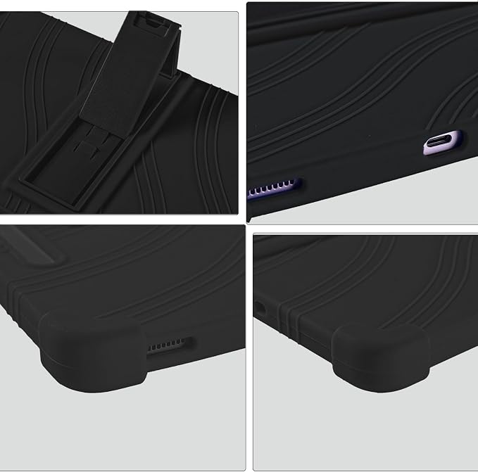 ATOOZ for Samsung Galaxy Tab S10 Lite/S10/S10 FE Case 10.9 2025Siliocne Case for Samsung Galaxy Tab S9/S9 FE 10.9 inch Tablet with PC Stand &amp Pen Slot (Black)