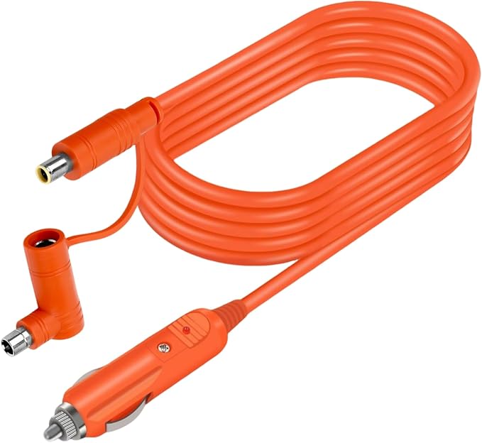 14AWG Car Cigarette Lighter Charger Cable12V/24V DC 8mm Car Charging Cable with DC7909/8020 Plug Compatible with BALDR 200W 330W 500W 1000W Power Station