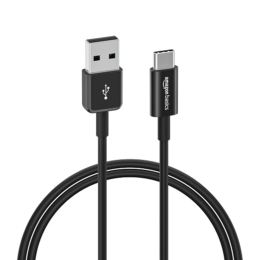 Amazon Basics USB-C to USB-A 2.0 Male Cable - 3 feet (0.9 meters) - Black 24 Pack of 5 120 count total Black