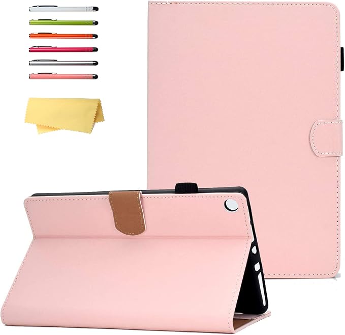 Fire HD 8 Case Slim Folding Stand Auto Wake/Sleep Wallet Case with Cards/Cash Holder for Amazon Fire HD 8(8th/7th/6th Gen 2018/2017/2016 Release)-Black