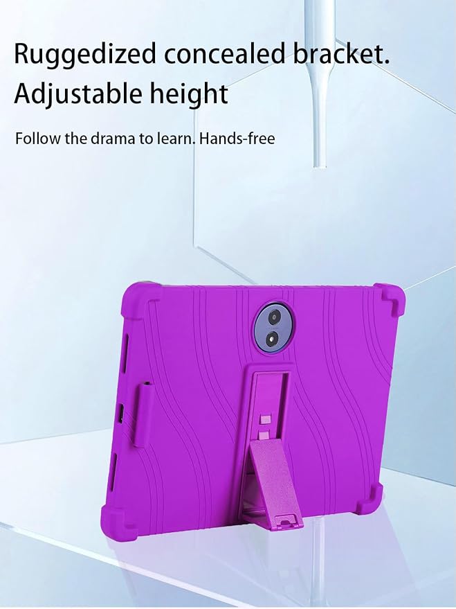 for TCL TAB A1 Plus Android 16 Tablet12.2 2.4K Ultra Clear Display Tablet Model CaseUYRUREL Soft Silicone Adjustable Stand Cover Lightweight Kids FriendlyBlack.