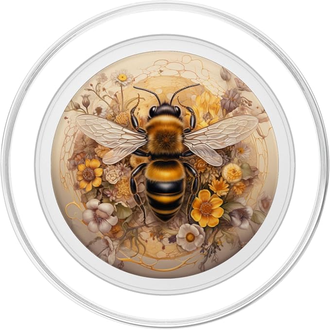 Floral Bee Watercolor Boho Style PopSockets PopGrip for MagSafe