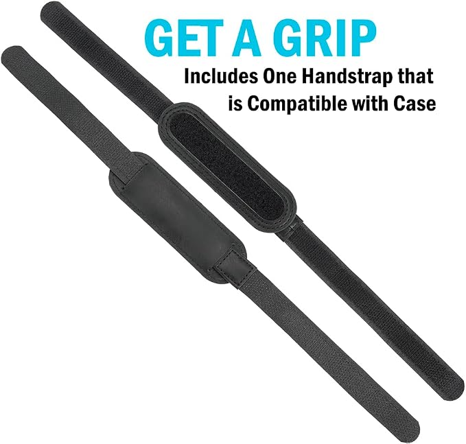 Case and Hand Strap Combo for Zebra TC21 TC26 - Black | Slim Hard Shell with Stand Satisfying Texture for Your Mobile Computer Scanner Phone Includes Palm Grip Harness