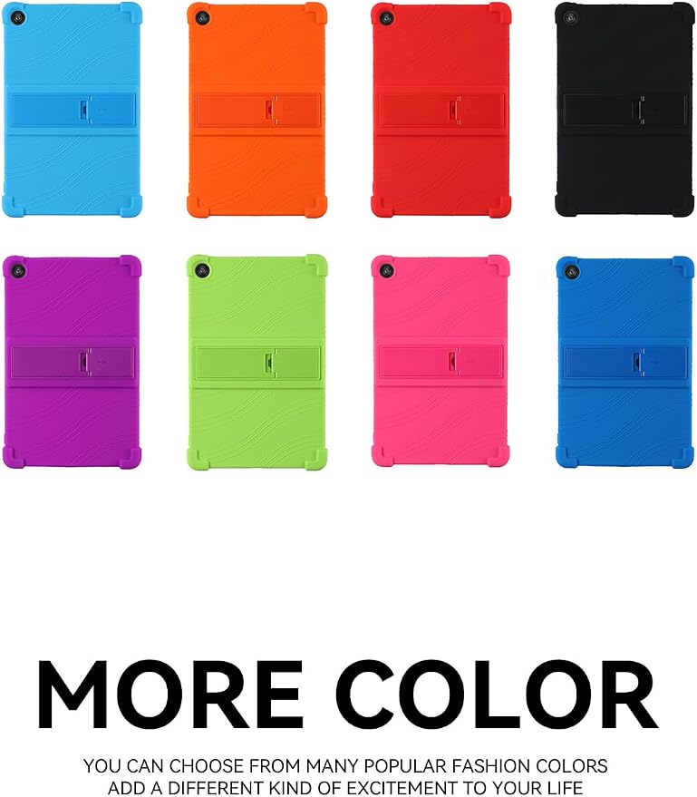 Case for T-Mobile REVVL Tab 2 10.1 Inch Tablet 2025 - Kid-Friendly Soft Silicone Cover with Adjustable Stand Compatible with T-Mobile REVVL Tab 2 5G 10.1 (Black)