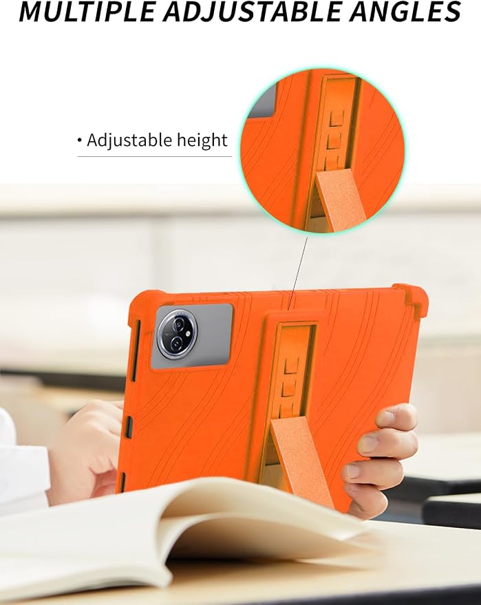 Case for Raemond K80 Tablet 10 Inch Android 15WUNIAK Hollow Back DesignHeat Dissipation Shockproof Lightweight Adjustable Kickstand Silicone Shell&ampKids Friendly Soft CaseBlack