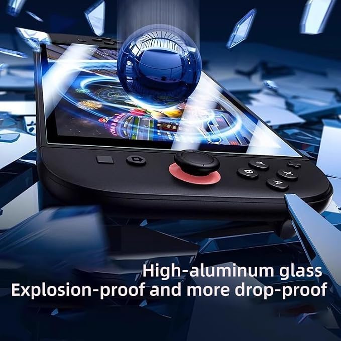 2 Pack Tempered Glass Auto-Alignment Screen Protector for Nintendo Switch 2 Model 2025 8[Military Grade Shatterproof]Ultra HD9H HardnessZero Bubble