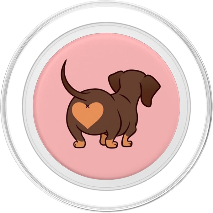 Dachshund Butt Heart Weiner Dog Mom Gift Pink for Girls PopSockets Adhesive PopGrip
