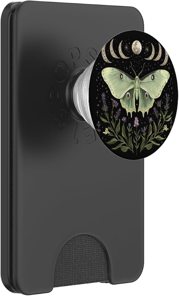 Luna Moth Lover Moon Phase Entomology Bug Flying Insect PopSockets Adhesive PopGrip