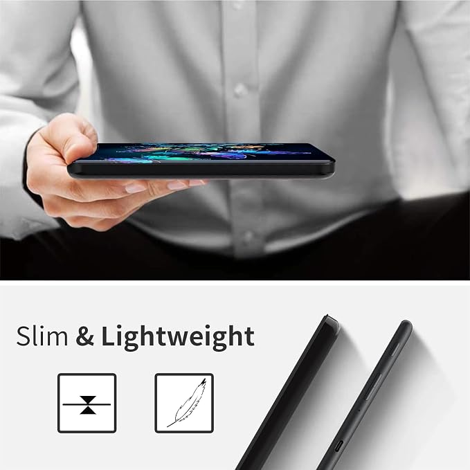 Case for 7 All-New Kindle Paperwhite (12th Generation 2024) and Kindle Colorsoft Signature Edition CoverSlim PU Leather Smart Cases with Auto Wake/Sleep-Black Cat Night Sky