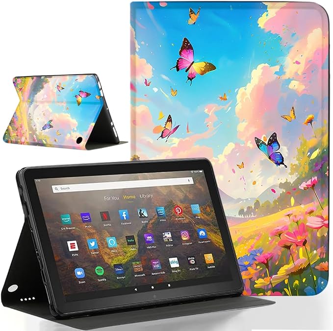 Case for Amazon Kindle Fire HD 10 &amp 10 Plus Tablet(Fit for 10.1 13th/11th Generation 2023/2021 Release)Ultra Slim Multi-Angle Viewing Auto Wake/SleepAstral Cat