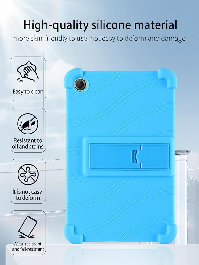 for Lenovo Tab One &amp Nook Reading Tablet Android Tablet8.7 inch Tablets CaseSoft Silicone Adjustable Stand Cover Lightweight Kids FriendlyBlack.
