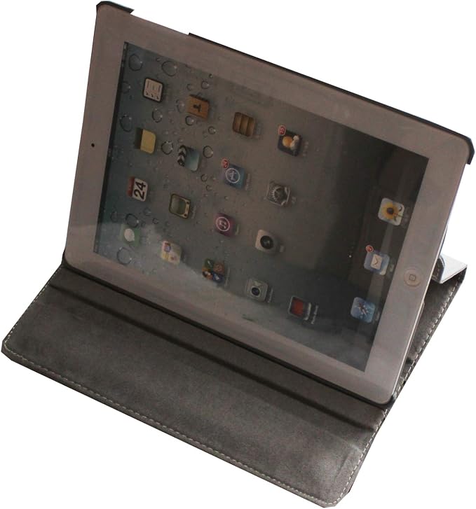 Case for iPad Air 2 Rotating Stand Smart Case Cover Magnetic Auto Wake Up/Sleep for A1566 A1567 MGLW2LL/A MH0W2LL/A MGL12LL/A MH2V2LL/A MH2W2LL/A MH2U2LL/A (Black)