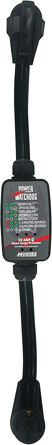 Power Watchdog PWD50 Smart RV Portable Surge Protector 50 Amp - Patented Bluetooth Connectivity - Monitor Voltage/Amperage/Wattage - IP65 Water-Resistant