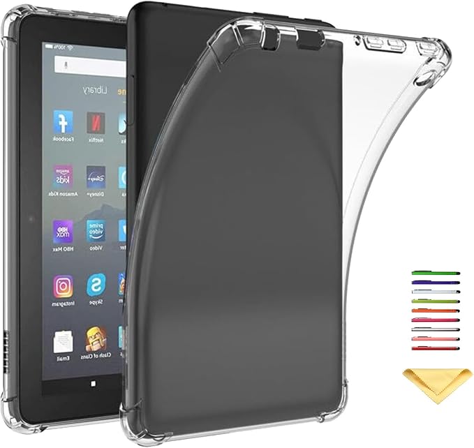 Clear Case for All-New Amazon Kindle Fire Max 11 Tablet (13th Generation 2023 Release) 11 Slim Lightweight Shell Transparent Soft TPU Back Shockproof Crystal Reinforced Corner Cover Clear