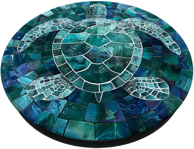 Aesthetic Ocean Animals Blue Sea Turtle Artwork PopSockets Adhesive PopGrip