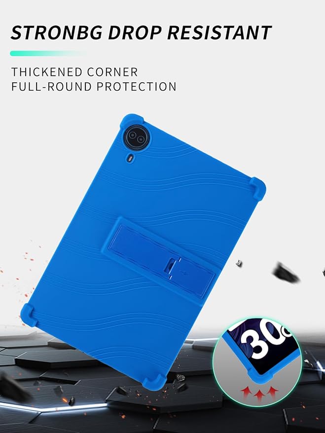 Case for Urao G140L Tablet 14 inch Android 15 TabletWUNIAK Shock Proof Lightweight Stand Rubber Shell Protective CoverKids Friendly Soft Silicone Adjustable Stand CoverBlack