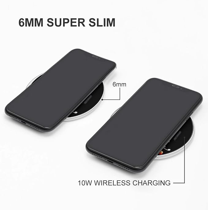 Colorful Piano Keyboard Music Note Wireless Charger with Aluminum Alloy Frame Qi Certified Fast Wireless Charging Pad 10W Charging Station Portable Phone Charger for All Wireless Charging Phone