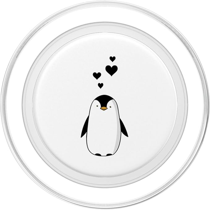 Cute Penguin with Hearts - I Love Penguins PopSockets Adhesive PopGrip