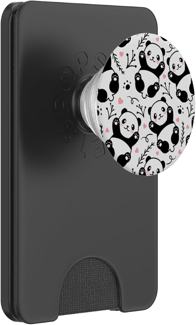 Cute and fun panda design for panda bear Panda monium PopSockets Adhesive PopGrip