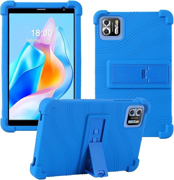 Case for PRITOM B8/PRITOM L8/VASOUN Tab8 Tablet 8 Inch- Soft Silicone Shock Proof Lightweight Stand Rubber Shell Protective CoverKids Friendly Soft Silicone Adjustable Stand CoverBlack
