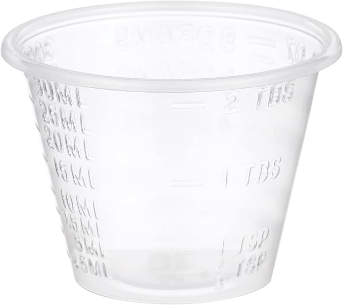 McKesson Medicine Cups, Small, Clear, Mixing, Resin, 1 oz, 30 mL, 5000 ct