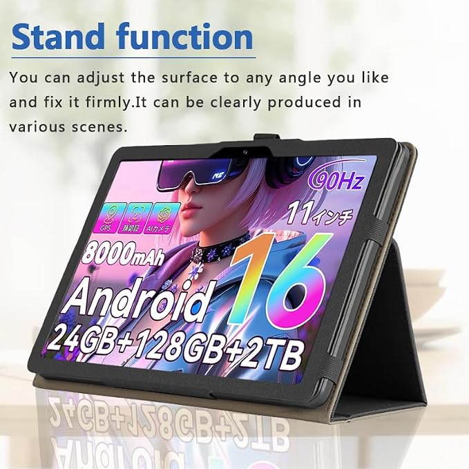 [NSFN] for YosaToo P13/Tabwee T50 Tablet CaseTabwee/YosaToo Tablet 11 Inch 2026 Protective Case with Handheld Band Premium PU Leather StandFunction Black