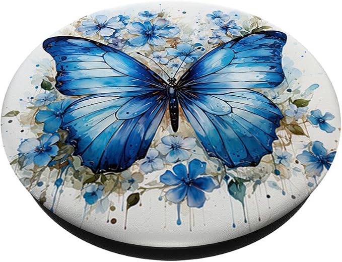 Butterfly Aesthetic Butterflies Nature Blue PopSockets Adhesive PopGrip