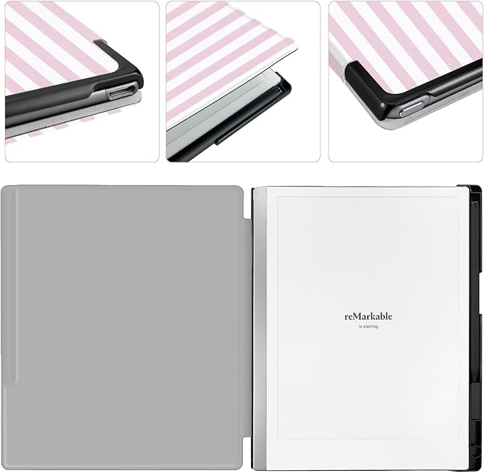 Case for Remarkable 2 Paper Tablet 10.3 2020 ReleasedLightweight and Hard Back Shell Protective Book Folio Cover with Built-in Pen HolderComes with Remarkable 2 Pen Tips.