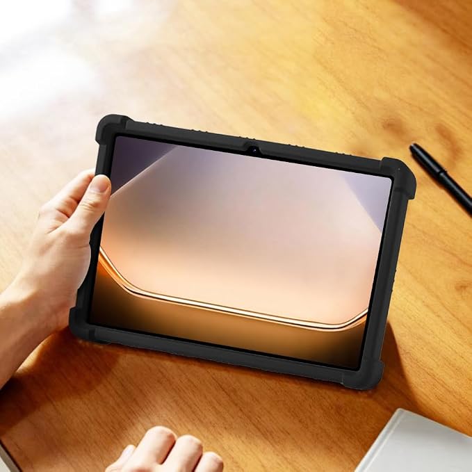 for SHARECLOUD P10_T Tablet CaseShockproof Lightweight Protective Silicone Adjustable Stand Cover for FIRYMID 1060C/Frameflow P10-A/Kairisy-P10A 10 inch Tablet (Black)