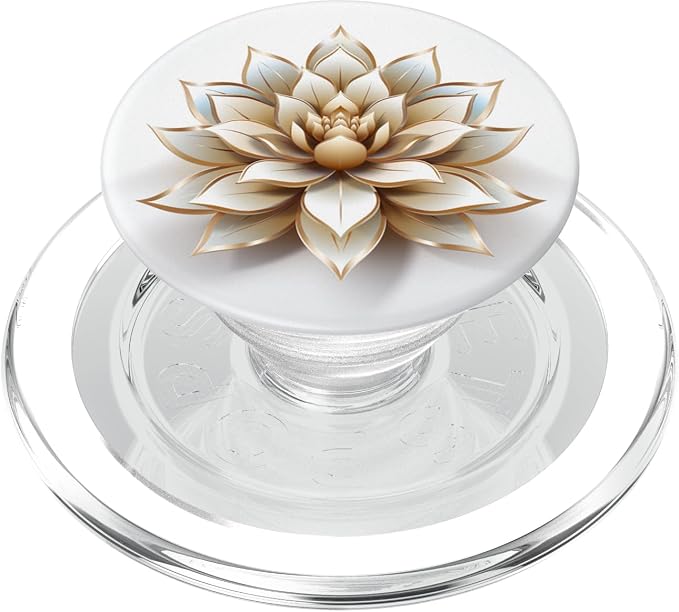 White Lotus Flower PopSockets Adhesive PopGrip