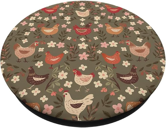 Rustic Farmhouse Chickens – Vintage Country Aesthetic PopSockets PopGrip for MagSafe