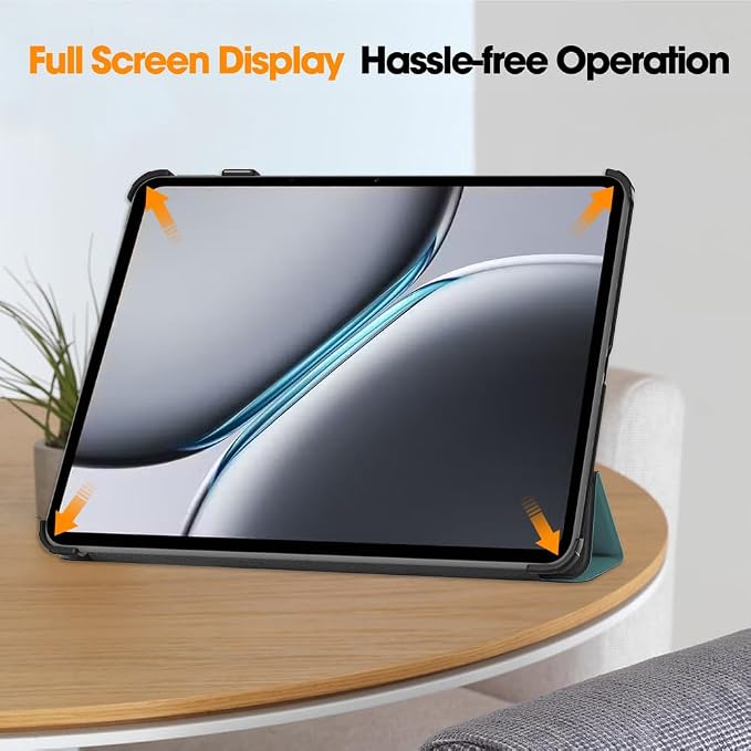 Kepuch Custer Case Compatible for Oppo Pad 3 Pro/Oneplus Pad 2/ Oneplus Pad ProUltra-Thin PU-Leather Hard Shell Cover - Black