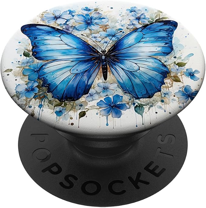 Butterfly Aesthetic Butterflies Nature Blue PopSockets Adhesive PopGrip