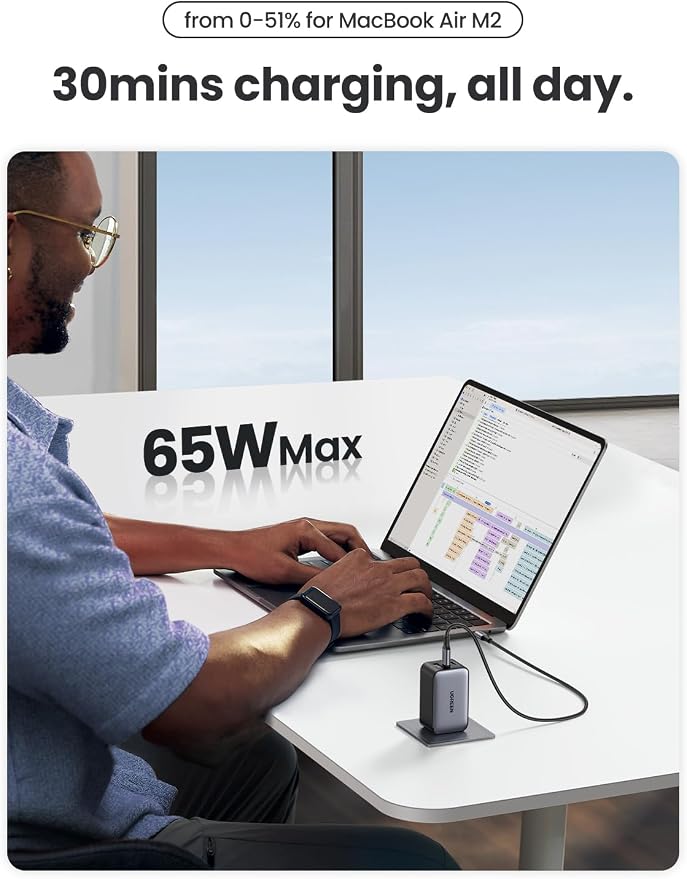UGREEN 65W USB-C Charger with 100W USB-C Cable Bundle